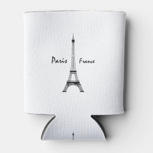 Paris France Eiffel Tower Can Cooler