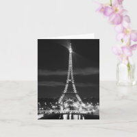 PARIS France EIFFEL TOWER City of Lights Note Card
