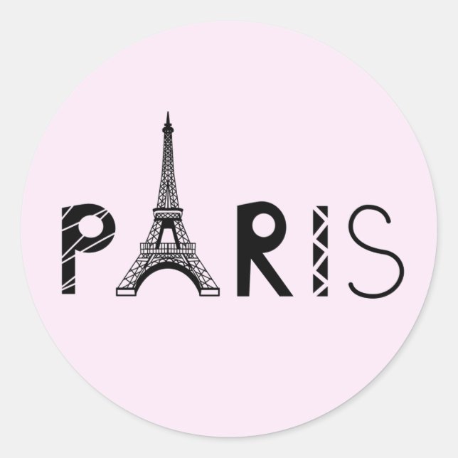 Paris, France | Eiffel Tower Classic Round Sticker (Front)