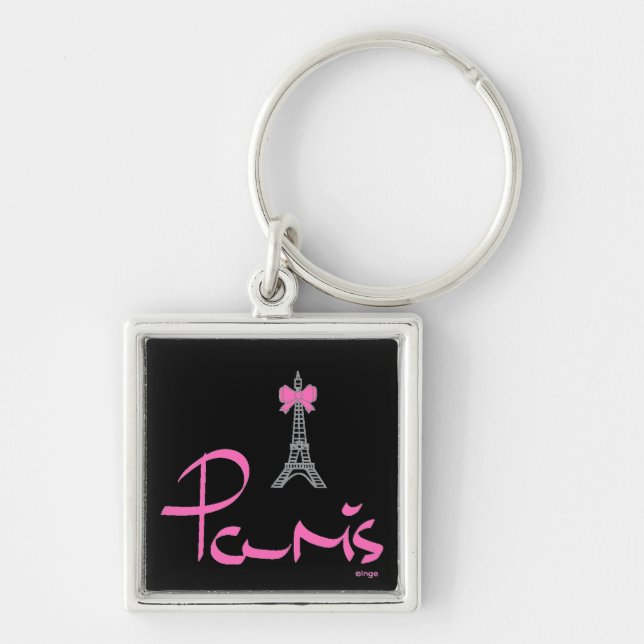 Paris,-France, Eiffel Tower, French Key Ring (Front)