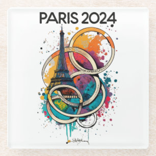 Paris France Eiffel Tower Gift Glass Coaster