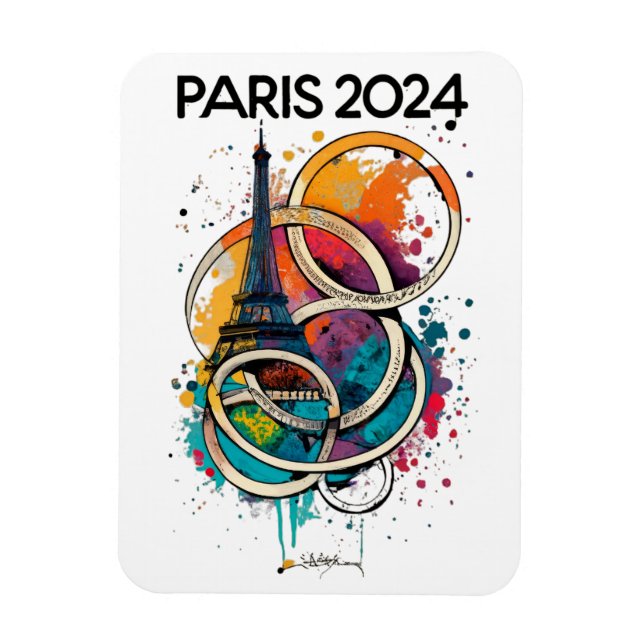 Paris France Eiffel Tower Gift  Magnet (Vertical)