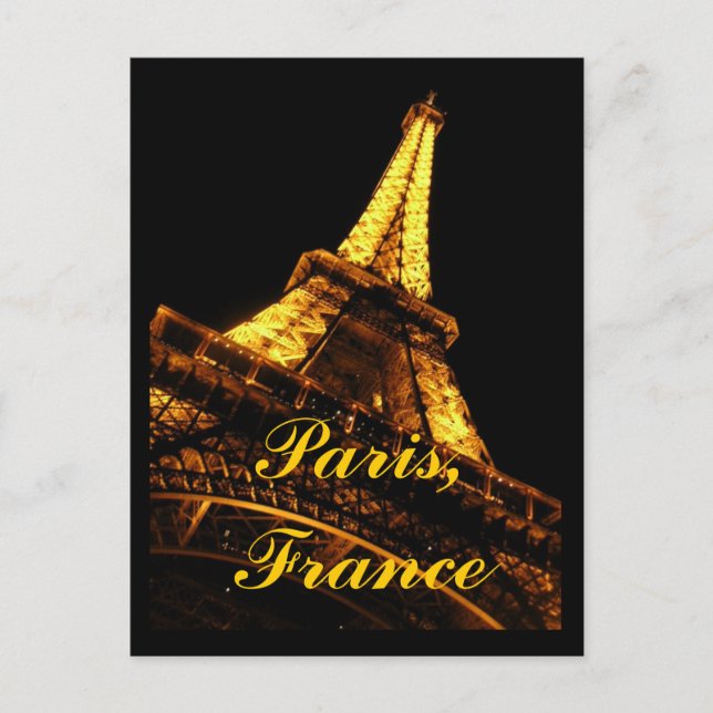 Paris France Eiffel Tower Postcard (Front)