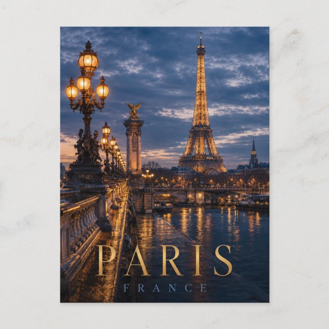 Paris France Eiffel Tower REALMS Postcard (Front)