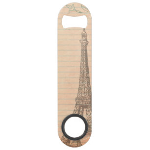 Paris France Eiffel Tower Shabby Bottle Opener