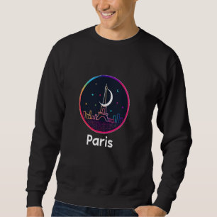 Paris France Eiffel Tower Stylish Modern Travel Va Sweatshirt