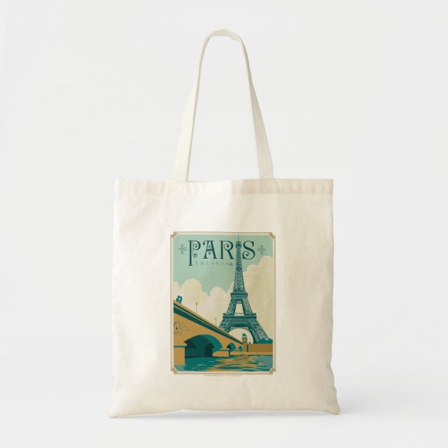 Paris France - Eiffel Tower Tote Bag (Front)