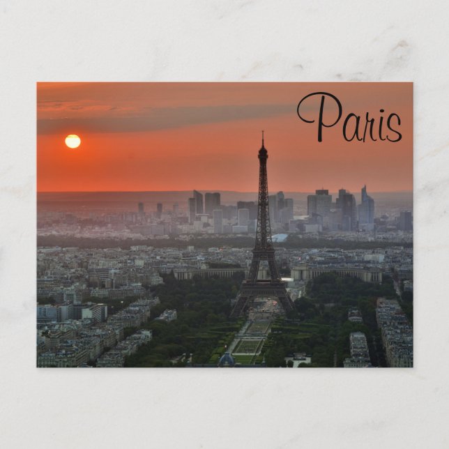 Paris France -  Eiffel tower Travel Postcard (Front)