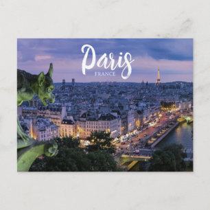 Paris France Eiffel Tower Travel Postcard