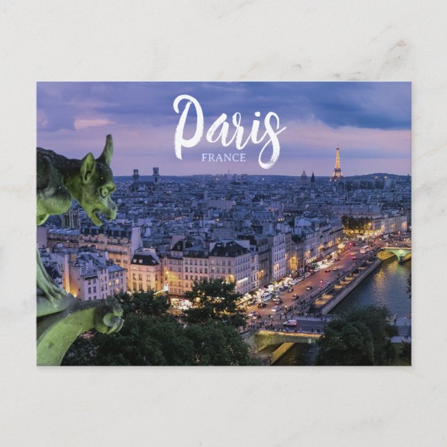 Paris France Eiffel Tower Travel Postcard (Front)