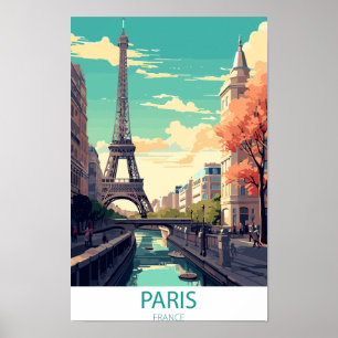Paris France, Eiffel Tower Travel Wall Poster