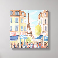 Paris France Eiffel Tower | Watercolor European