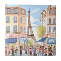 Paris France Eiffel Tower | Watercolor French