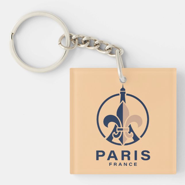 Paris France Europe Key Ring (Front)