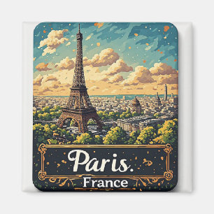 🧲 Paris France European Journey Memory Keepsake Magnet