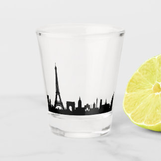 Paris France famous cities skyline Shot Glass