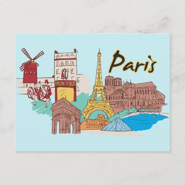 Paris, France Famous City Postcard (Front)