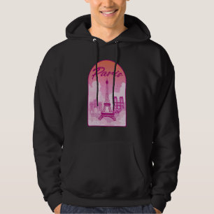 Paris France Flag Eiffel Tower French Souvenir Spr Hoodie