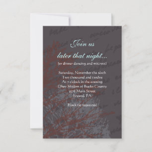 PARIS FRANCE FRENCH Bar Bat Mitzvah Reception Card