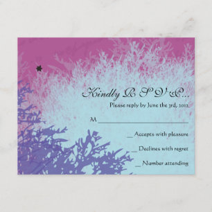 PARIS FRANCE FRENCH Bar Bat Mitzvah Reply Card