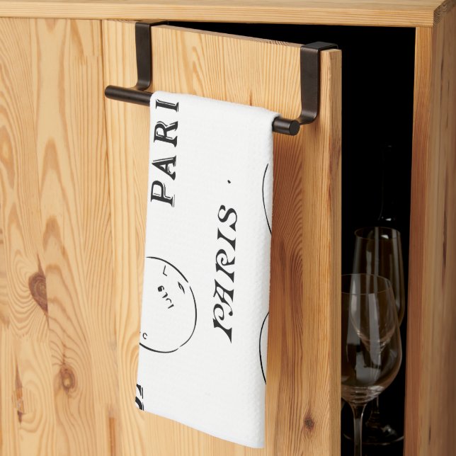 Paris France Gifts and Souvenirs Tea Towel (Thirds Fold)