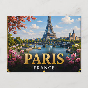 Paris France Iconic European Escape 🗼 Postcard