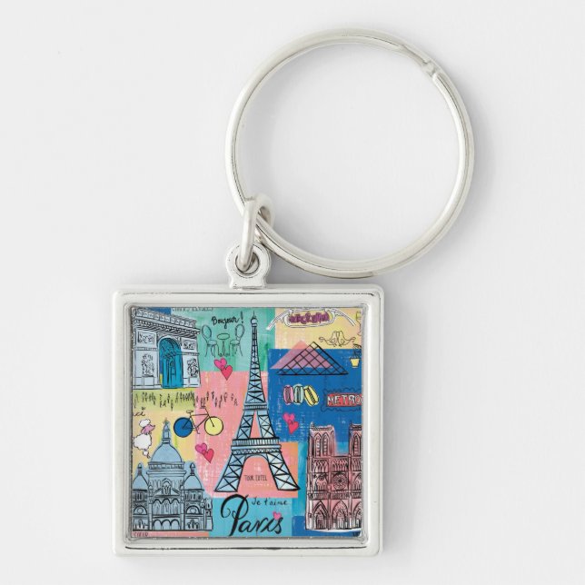 Paris, France Key Ring (Front)