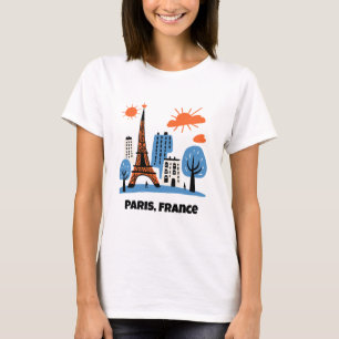 Paris France Kids Europe Vacation Souvenir Boys Gi T-Shirt