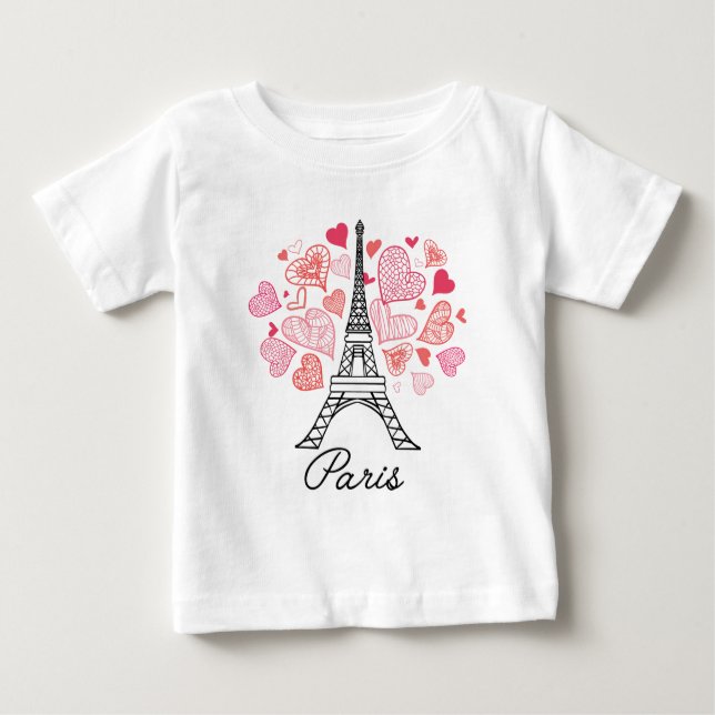 Paris, France Love Baby T-Shirt (Front)