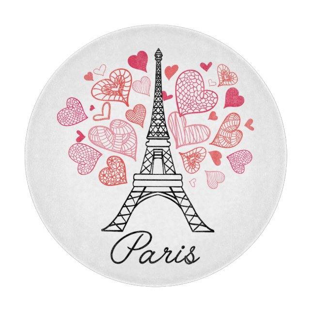 Paris, France Love Cutting Board (Front)
