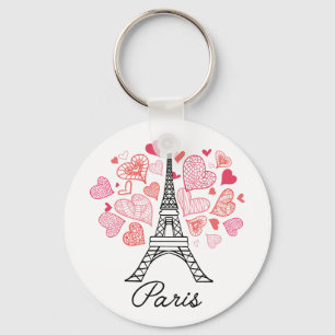 Paris, France Love Key Ring