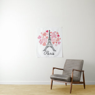Paris, France Love Tapestry