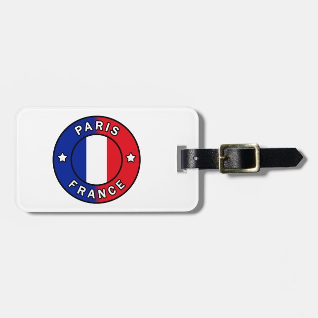 Paris France Luggage Tag (Front Horizontal)
