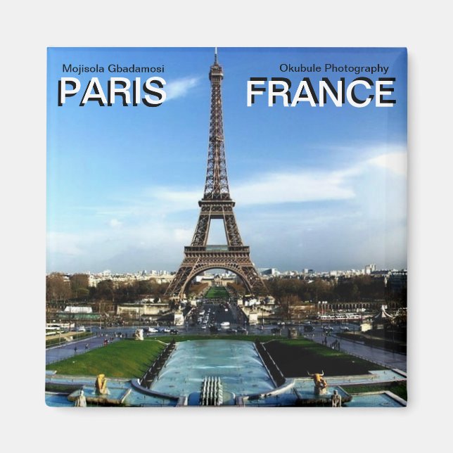 Paris France Magnet Mojisola A Gbadamosi Okubule (Front)