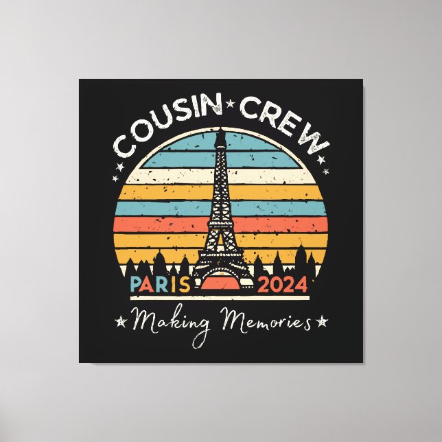 Paris France Making Memories 2024 Canvas Print (Front)