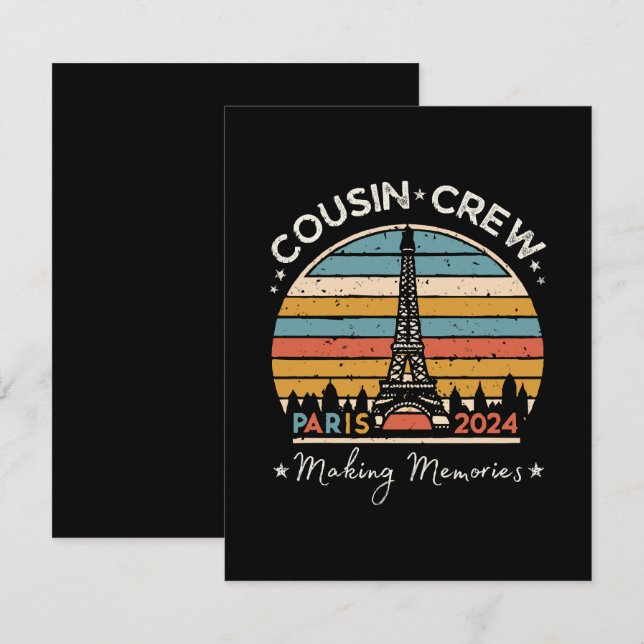 Paris France Making Memories 2024 Enclosure Card (Front/Back)