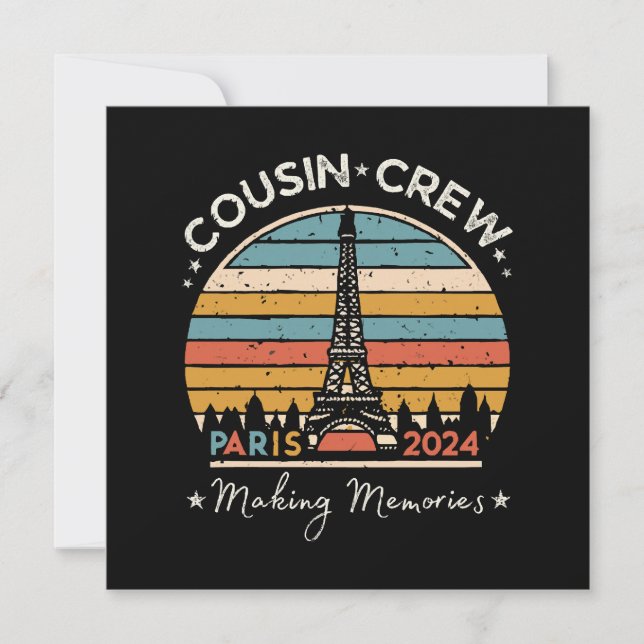 Paris France Making Memories 2024 Invitation (Front)