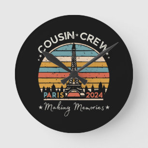 Paris France Making Memories 2024 Round Clock