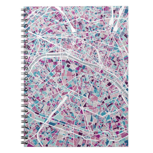 Paris France Map Notebook (Front)