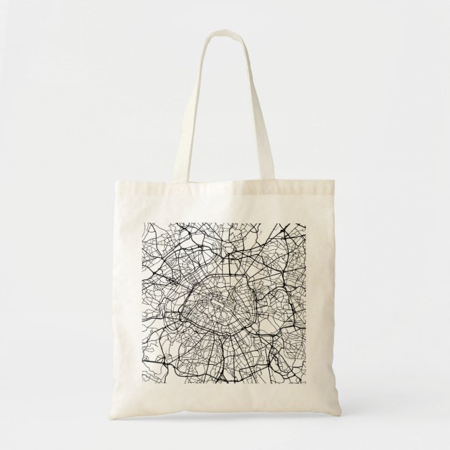 Paris France Map Tote Bag (Front)