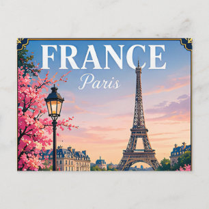 🗼 Paris France Memory From Eiffel Tower Trip 🗼 Postcard