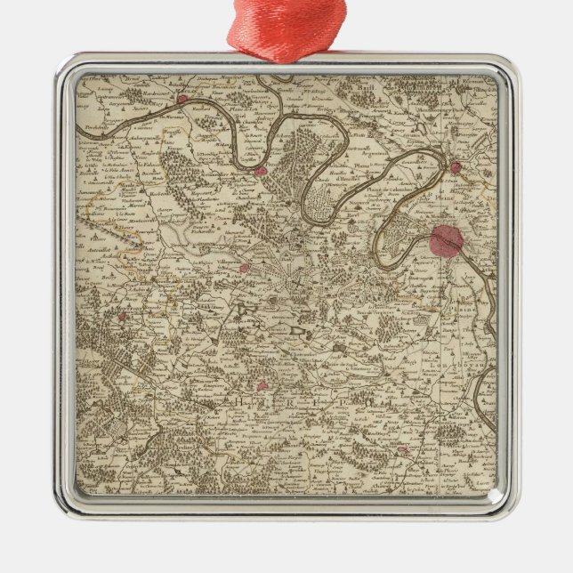 Paris France Metal Tree Decoration (Front)