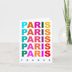 Paris France Note Card