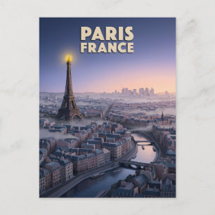 Paris France Paper Cut-Out Art Postcard