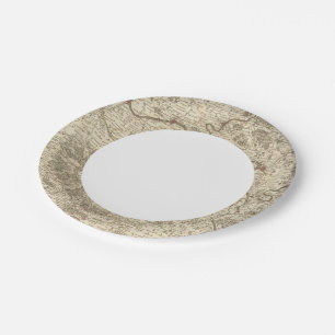 Paris France Paper Plate
