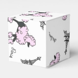 Paris France Poodle Favour Gift Box