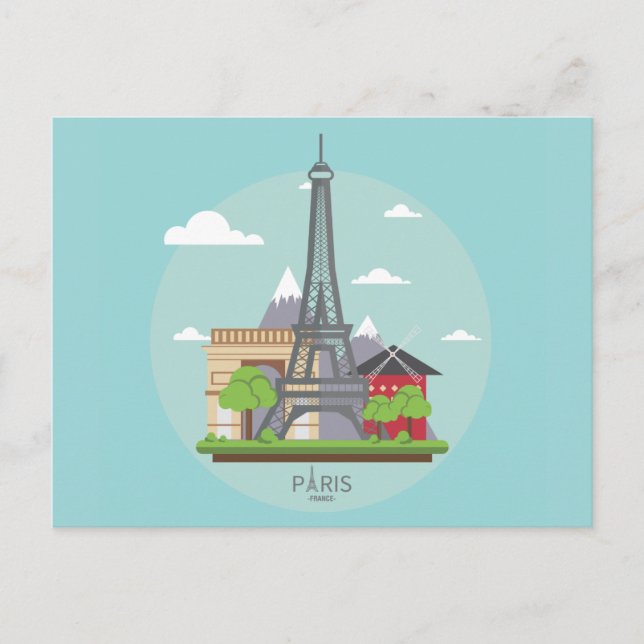 Paris France Post Card (Front)