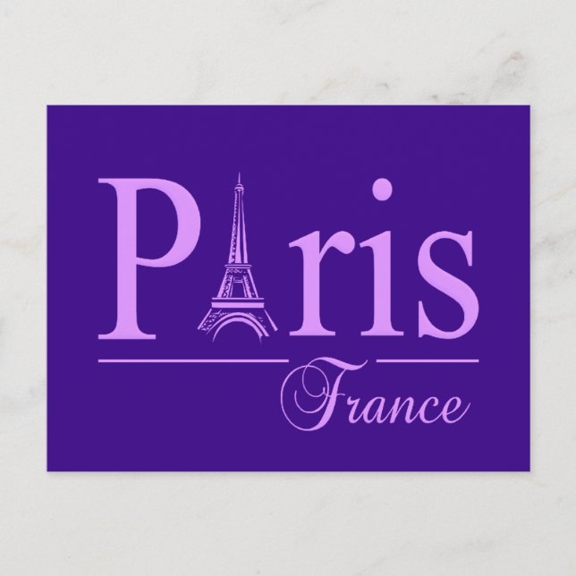 Paris France postcard, customise Postcard (Front)