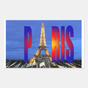 Paris France Rectangular Sticker