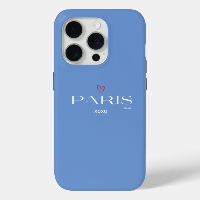Paris France Red Heart xoxo Chic Case-Mate iPhone Case (Back)